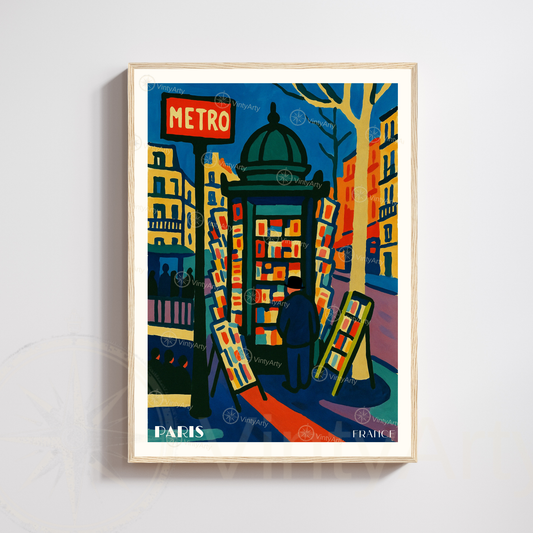 Affiche Paris | Poster décoratif Métro | Affiche France