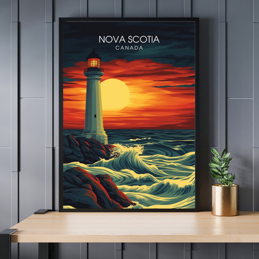 Affiche Nouvelle Écosse | Poster de voyage Canada | Affiche Canada