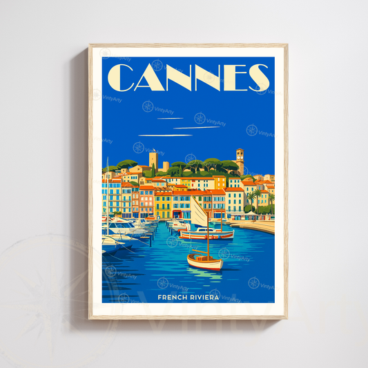Affiche Cannes | Impression French Riviera | Affiche France