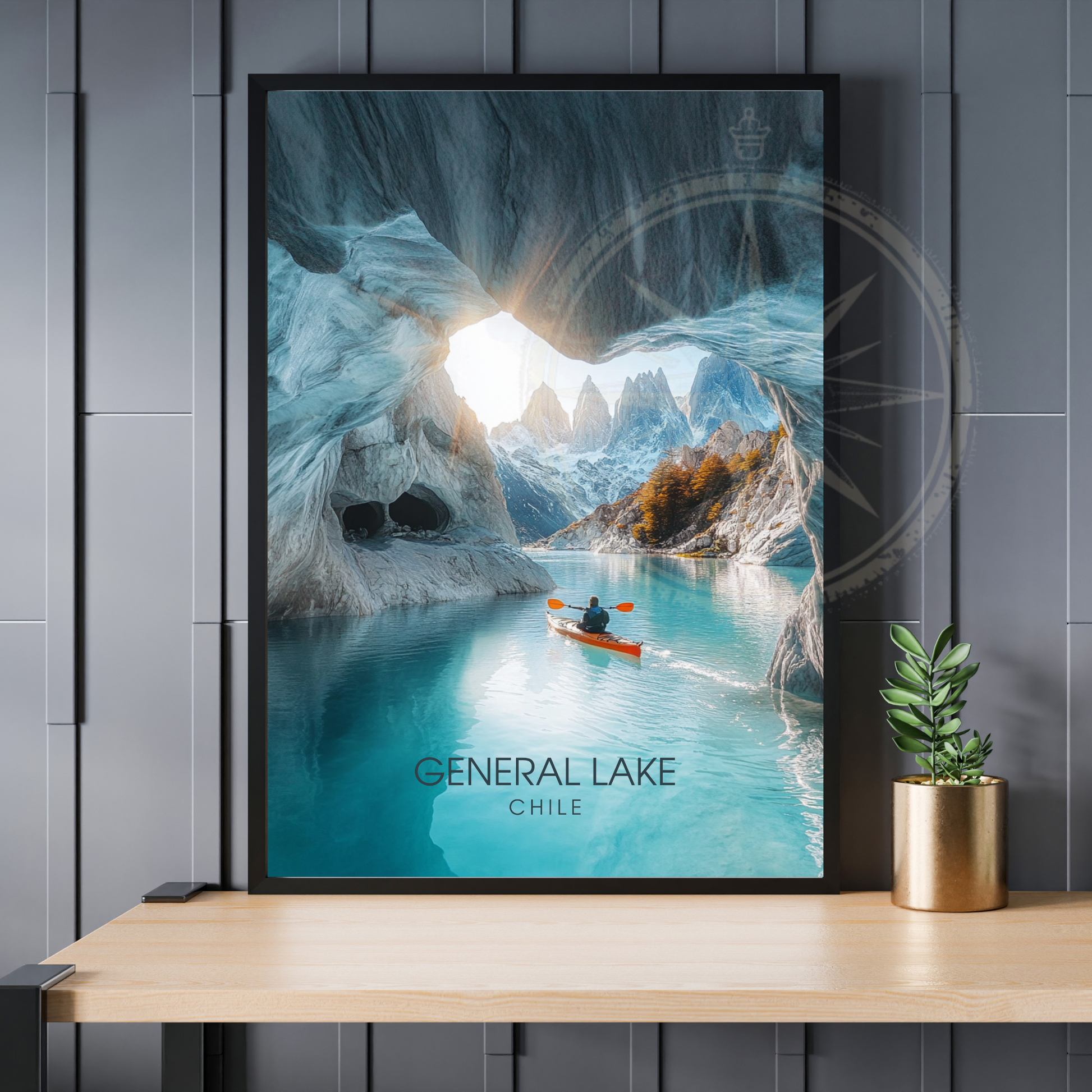 Affiche Lac Général | Poster Chili | Affiche Lac