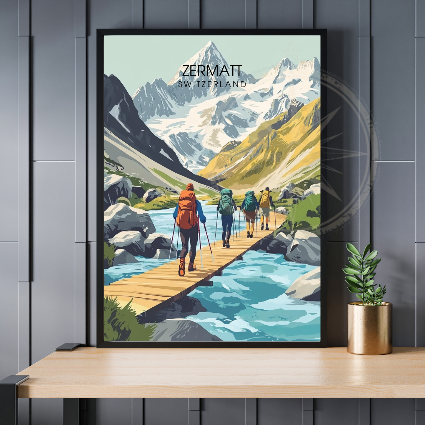 Affiche Zermatt | Impression de voyage Suisse | Affiche Suisse