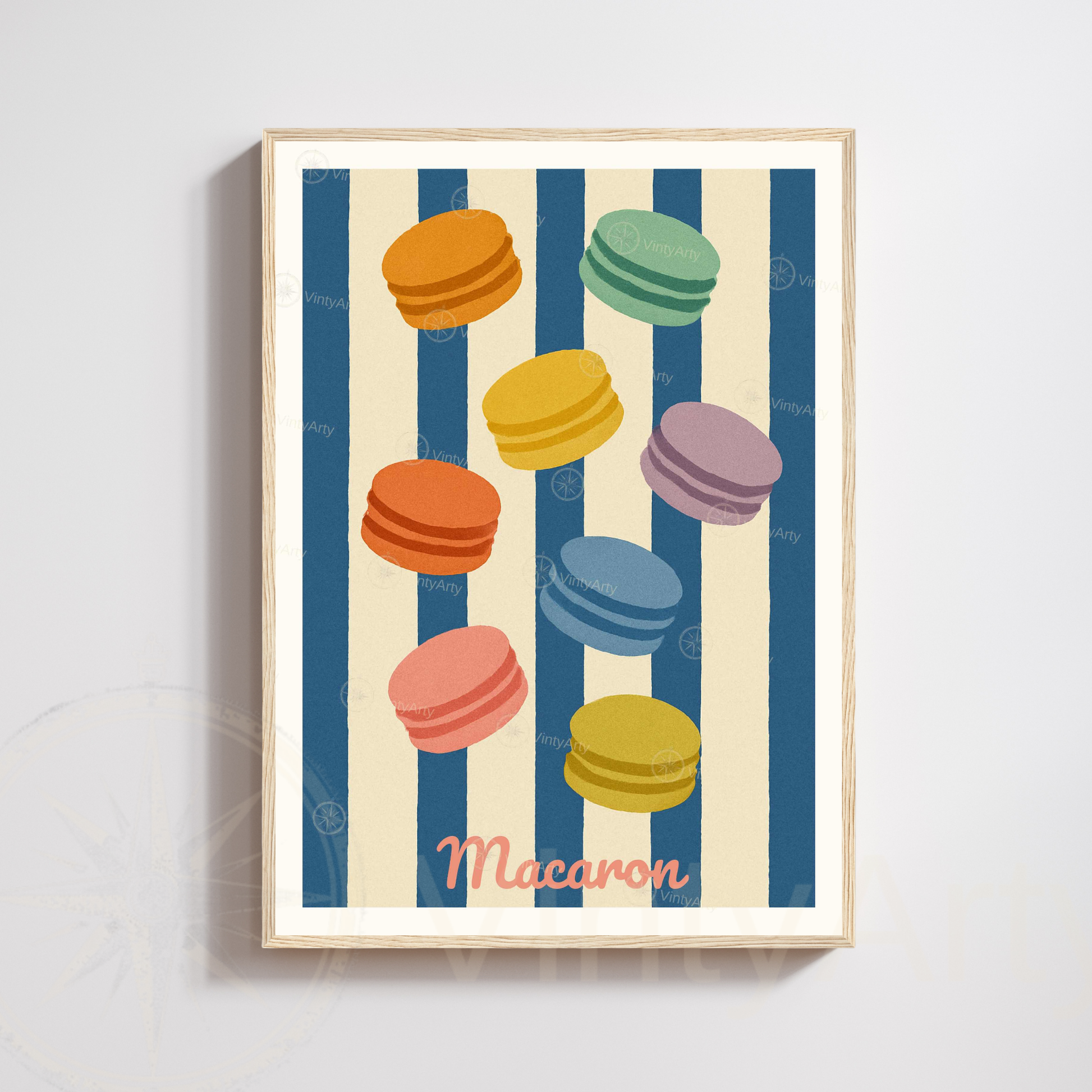 Affiche Paris | Impression macaron | Affiche France