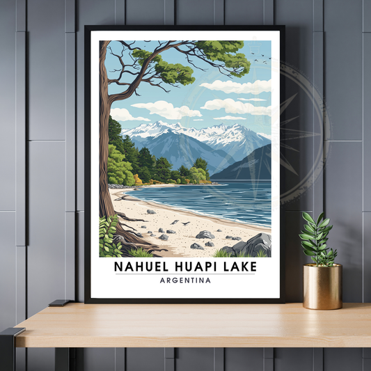 Affiche Lac Nahuel Huapi | Impression Argentine | Affiche Lac