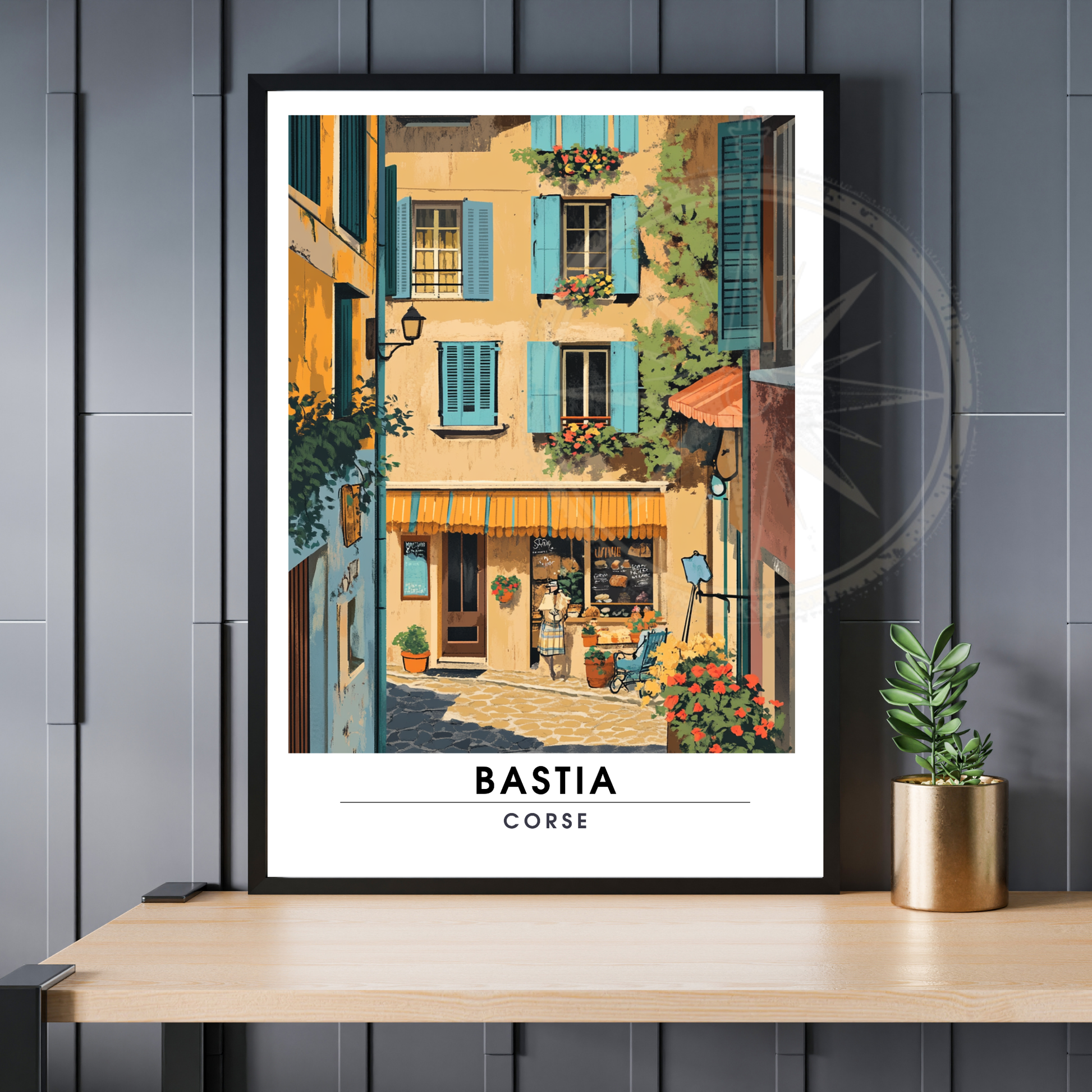 Affiche Bastia | Poster décoratif Corse | Affiche Corse