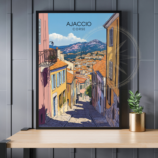 Affiche Ajaccio | Poster Corse | Affiche Corse