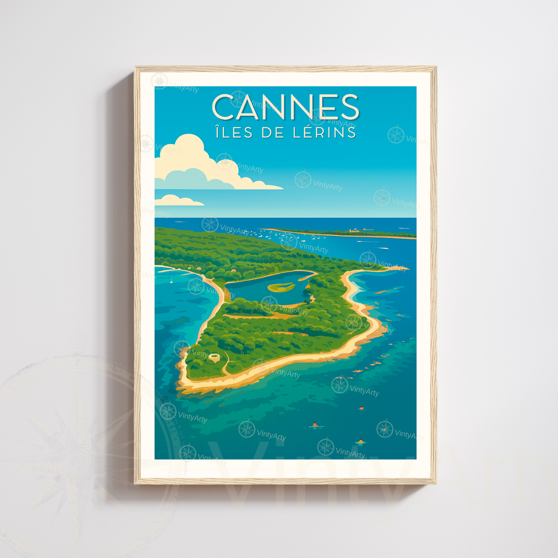 Affiche Cannes | Poster Îles de Lérins  | Affiche France