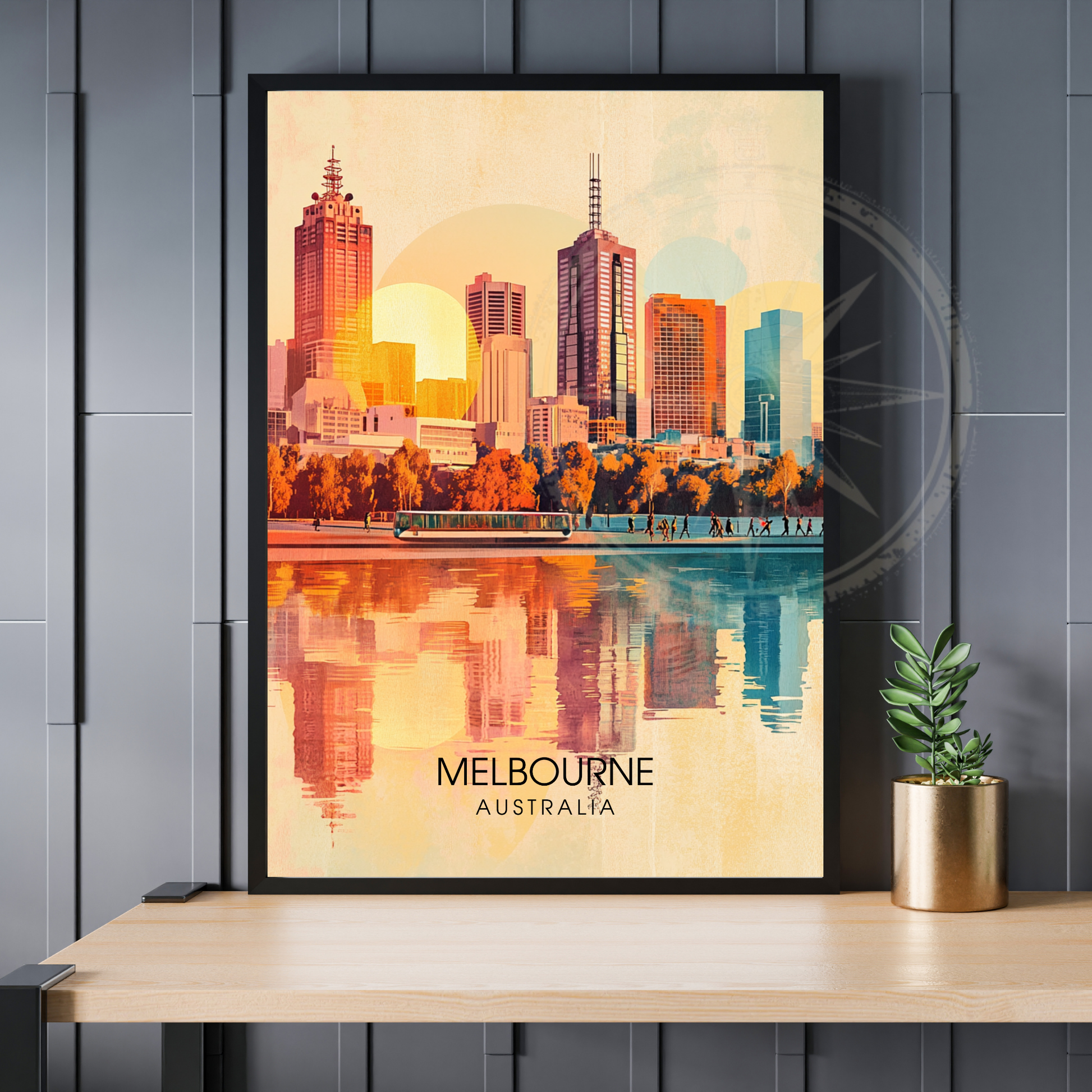 Affiche Melbourne | Poster de voyage Australie | Affiche Australie
