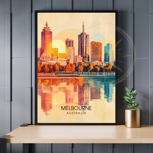Affiche Melbourne | Poster de voyage Australie | Affiche Australie