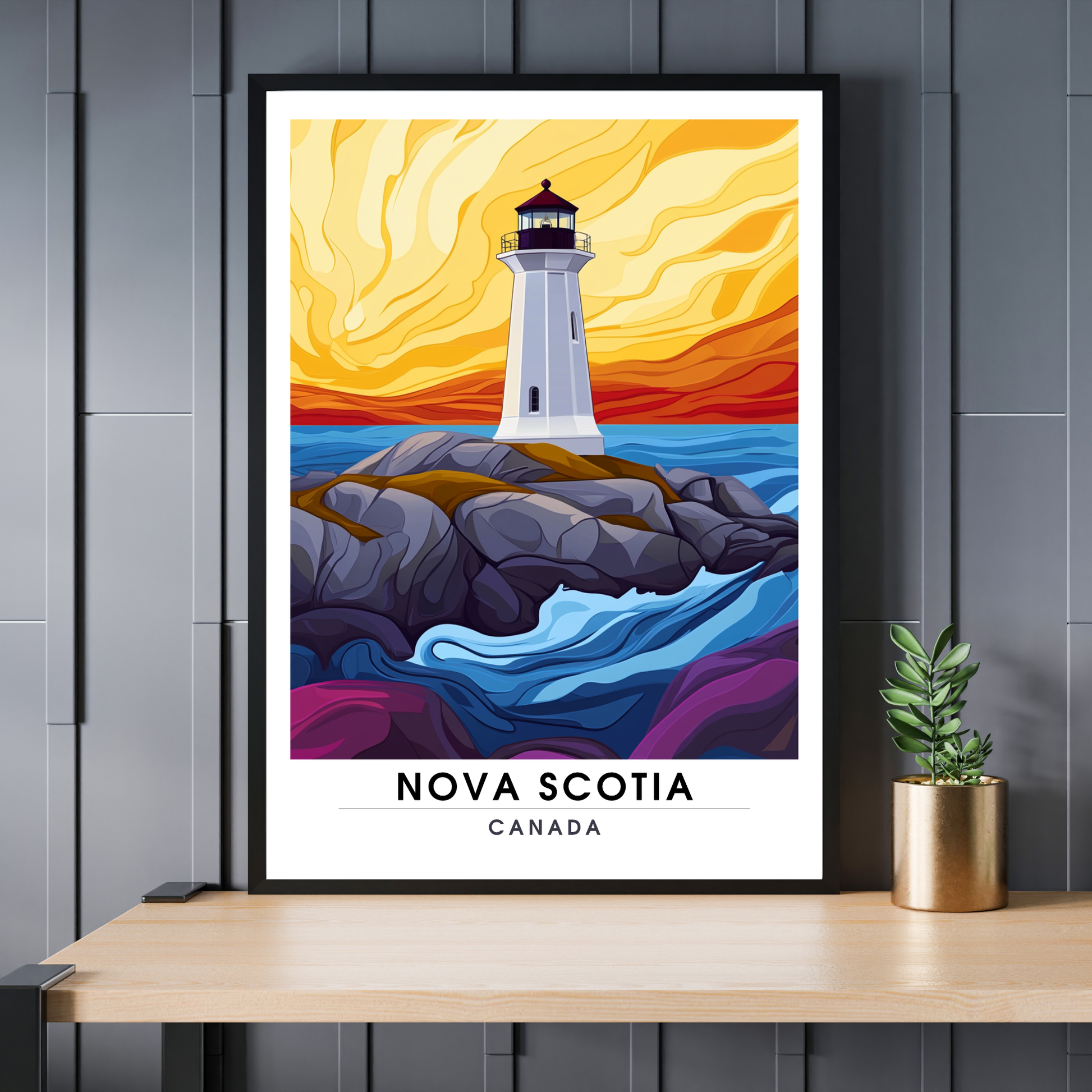 Affiche Nouvelle Écosse | Impression de voyage Canada | Affiche Canada