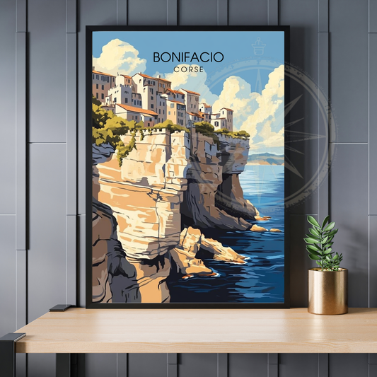 Affiche Bonifacio | Poster Corse | Affiche Corse