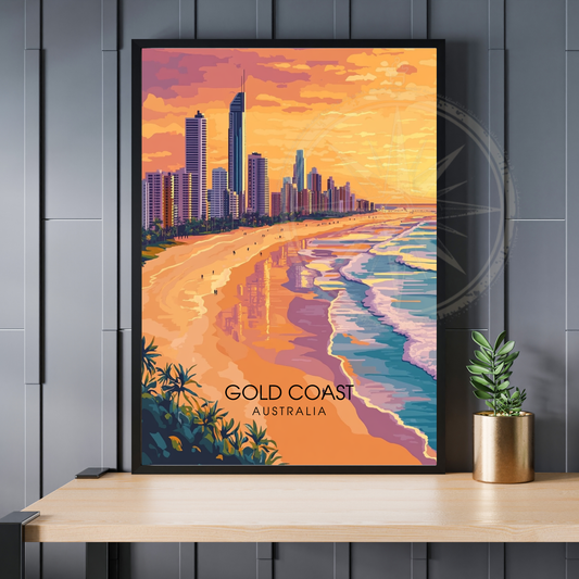 Affiche Côte d'Or | Poster décoratif Australie | Affiche Australie