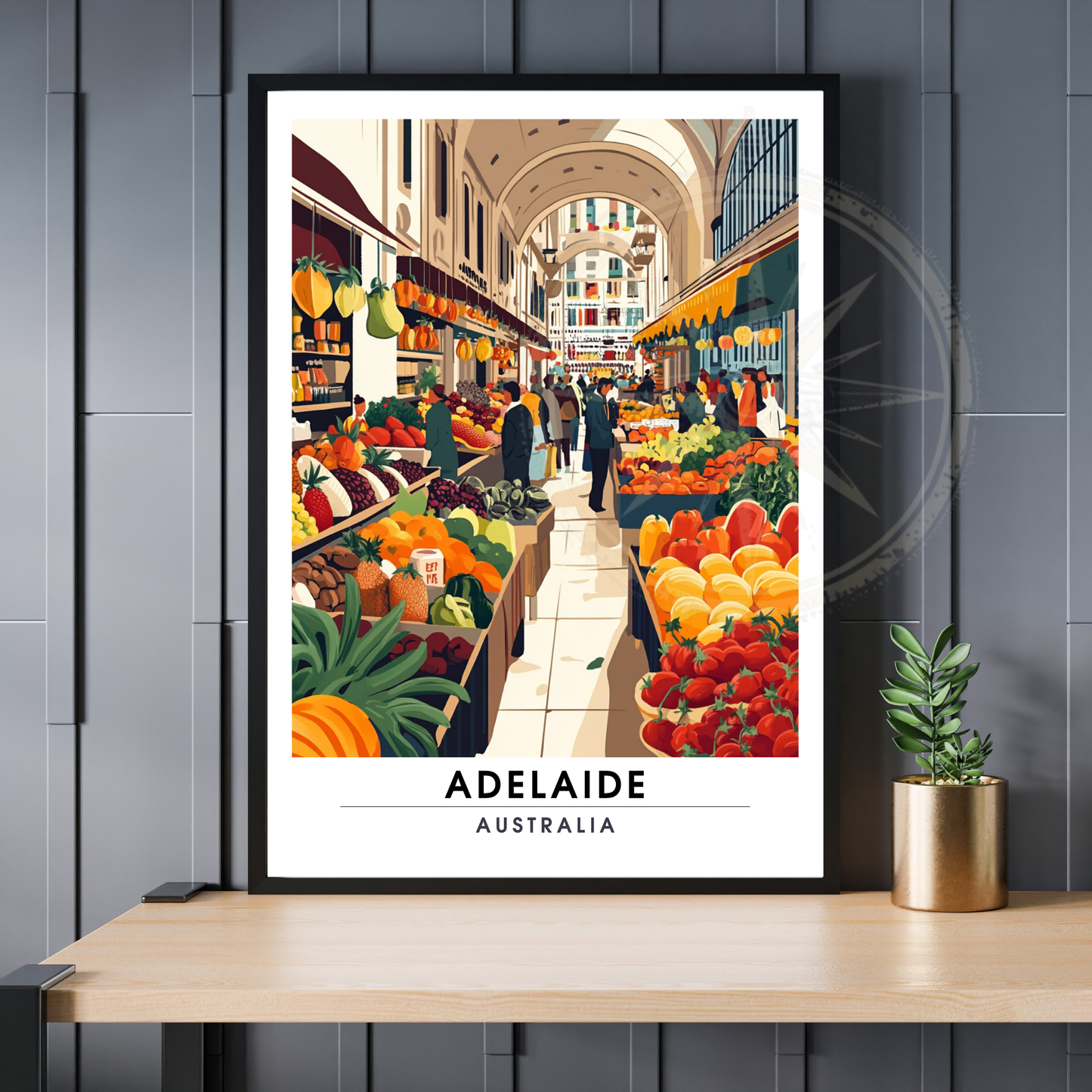 Affiche Adélaïde | Poster de voyage Australie | Affiche Australie