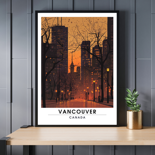 Affiche Vancouver | Impression de voyage Canada | Affiche Canada