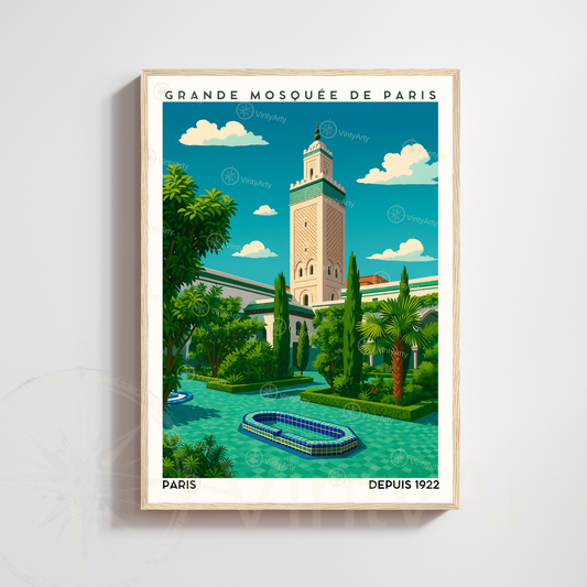 Affiche Paris | Impression Grand Mosquée de Paris | Affiche France