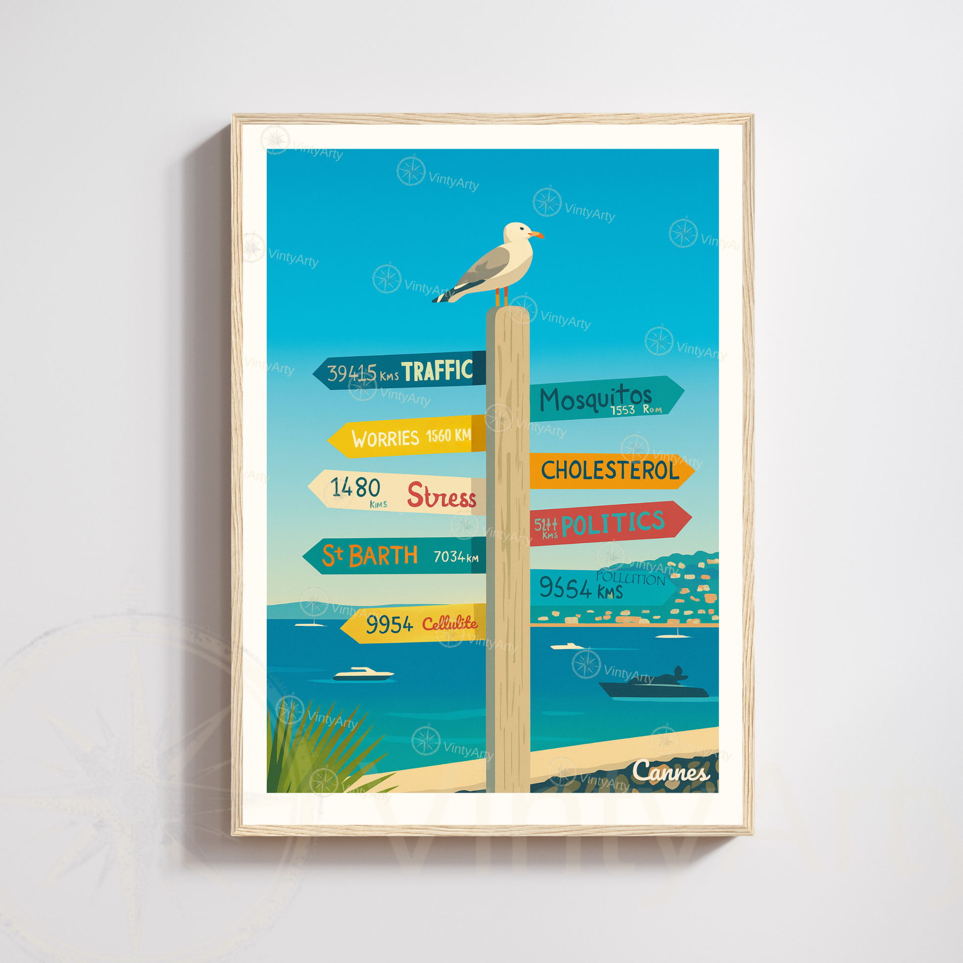 Affiche Cannes | Impression déco Côte d’Azur | Affiche France