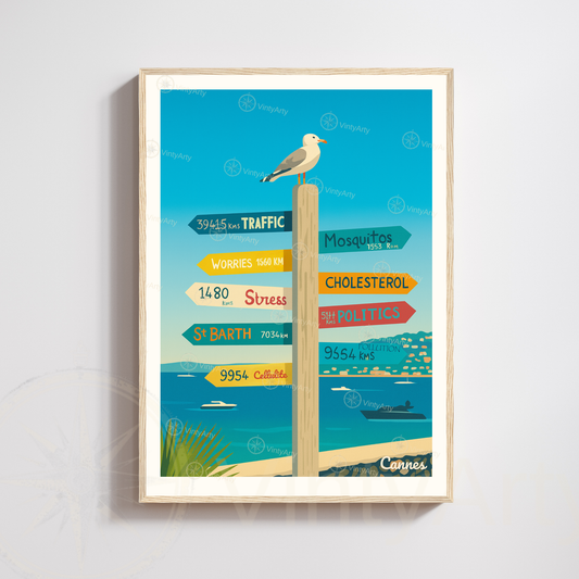 Affiche Cannes | Impression déco Côte d’Azur | Affiche France