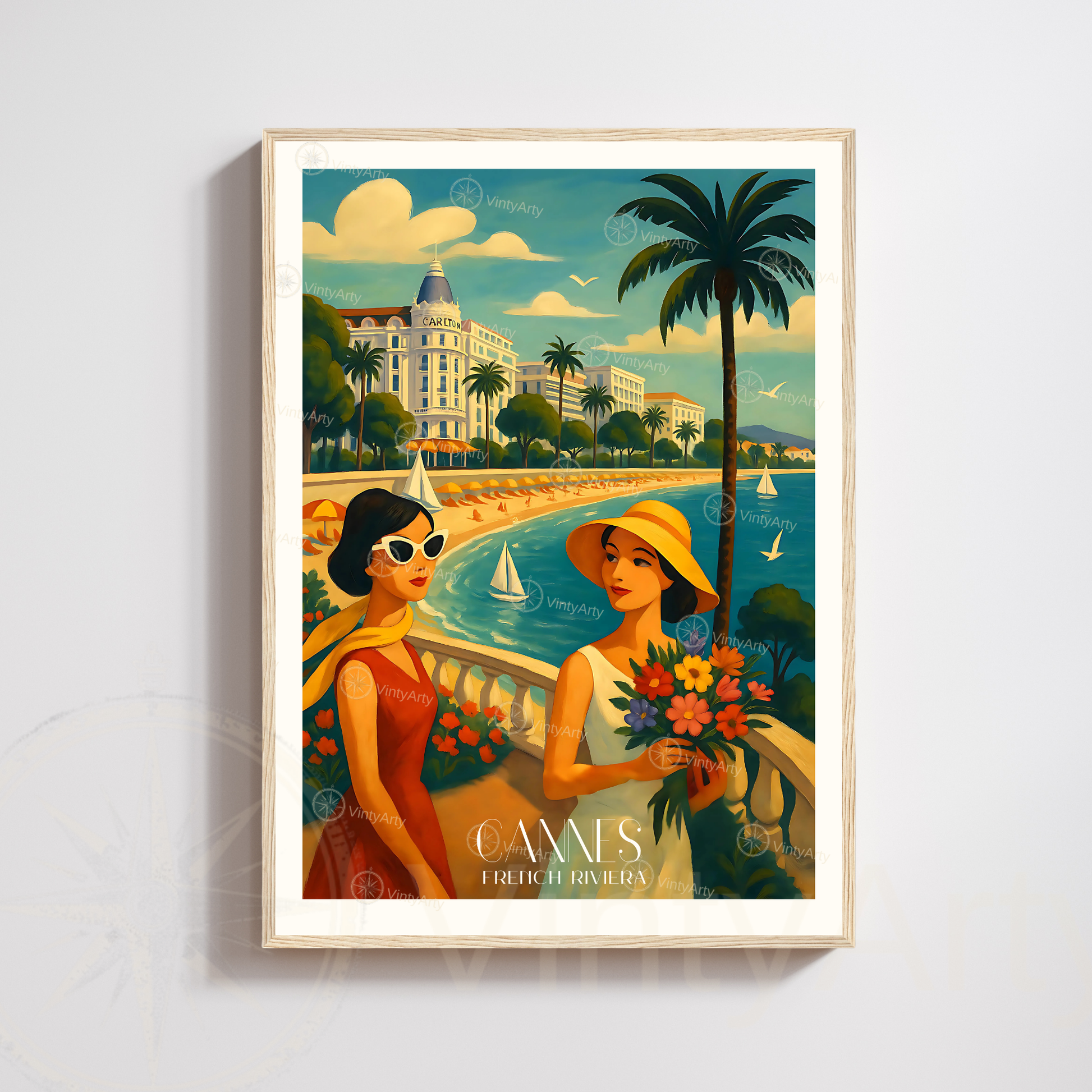 Affiche Cannes | Poster mural French Riviera | Affiche France
