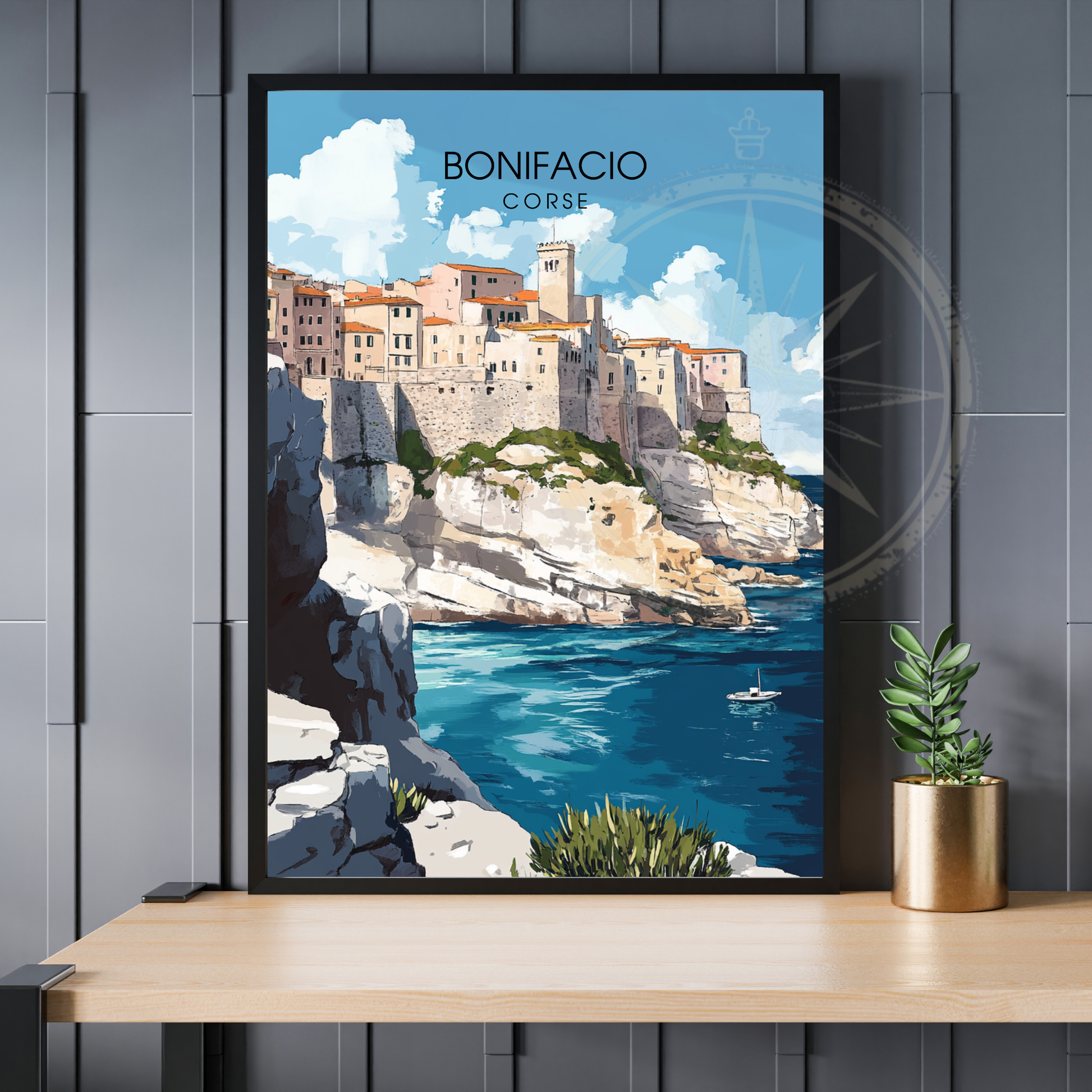 Affiche Bonifacio | Poster Murale Corse | Affiche Corse