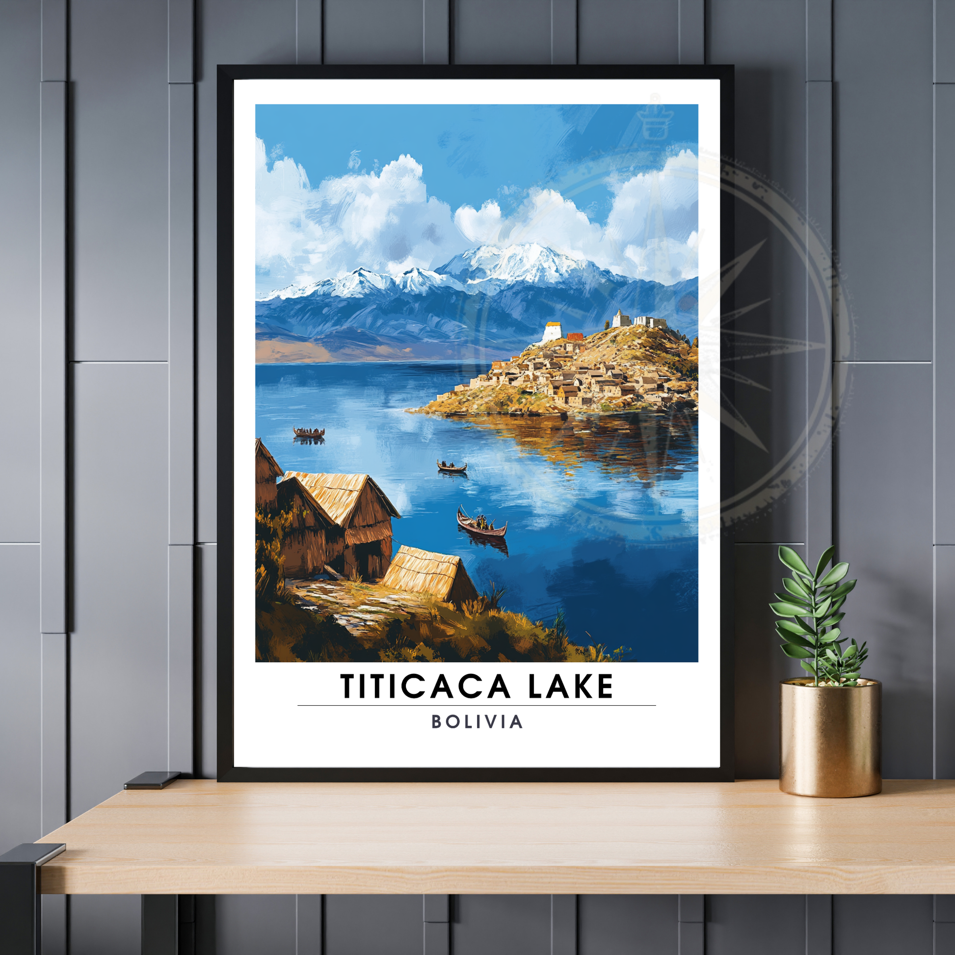 Affiche Lac Titicaca | Impression de voyage Bolivie | Affiche Lac