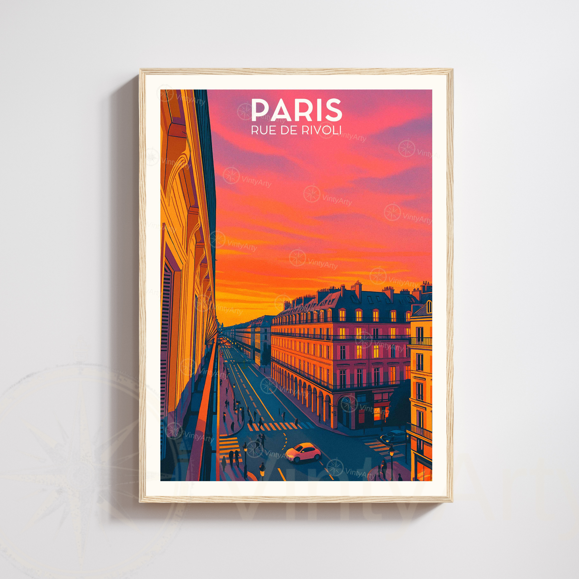 Affiche Paris | Impression Rue de Rivoli | Affiche France