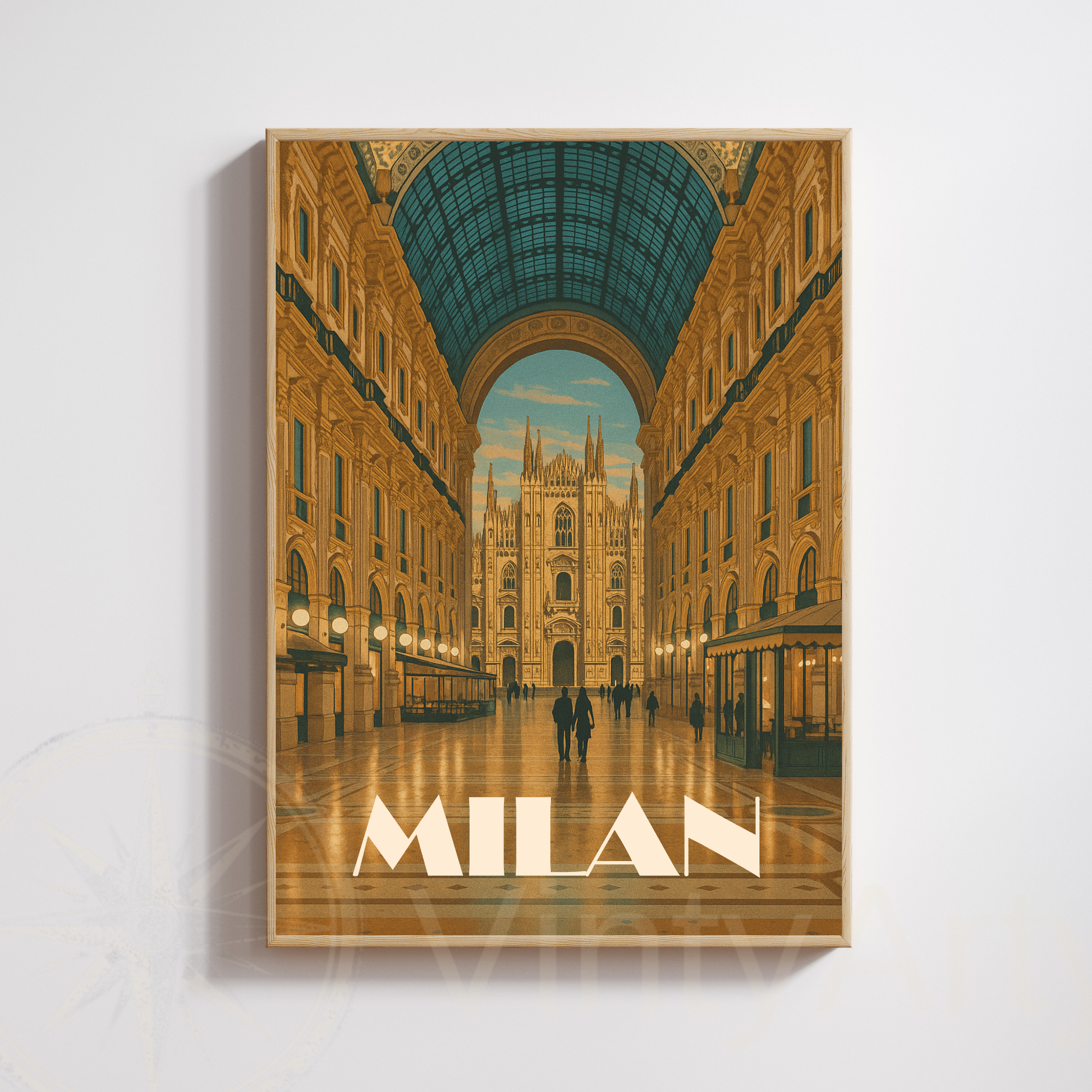 Affiche Milan | Poster de voyage Cathédrale de Milan | Affiche Milan