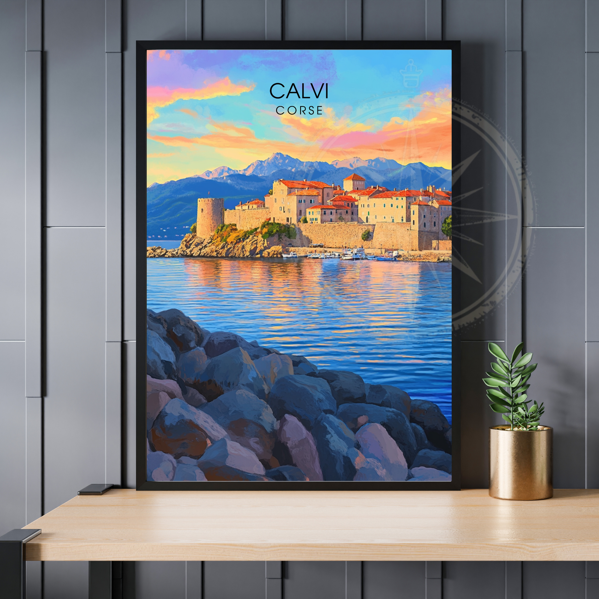 Affiche Calvi | Poster de voyage Corse | Affiche Corse