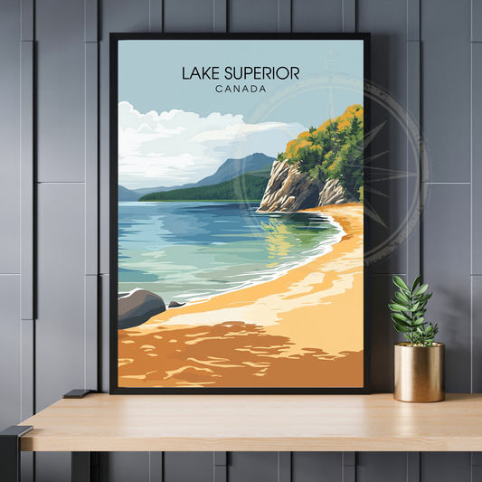 Affiche Lac Supérieur | Impression de voyage Canada | Affiche Lac