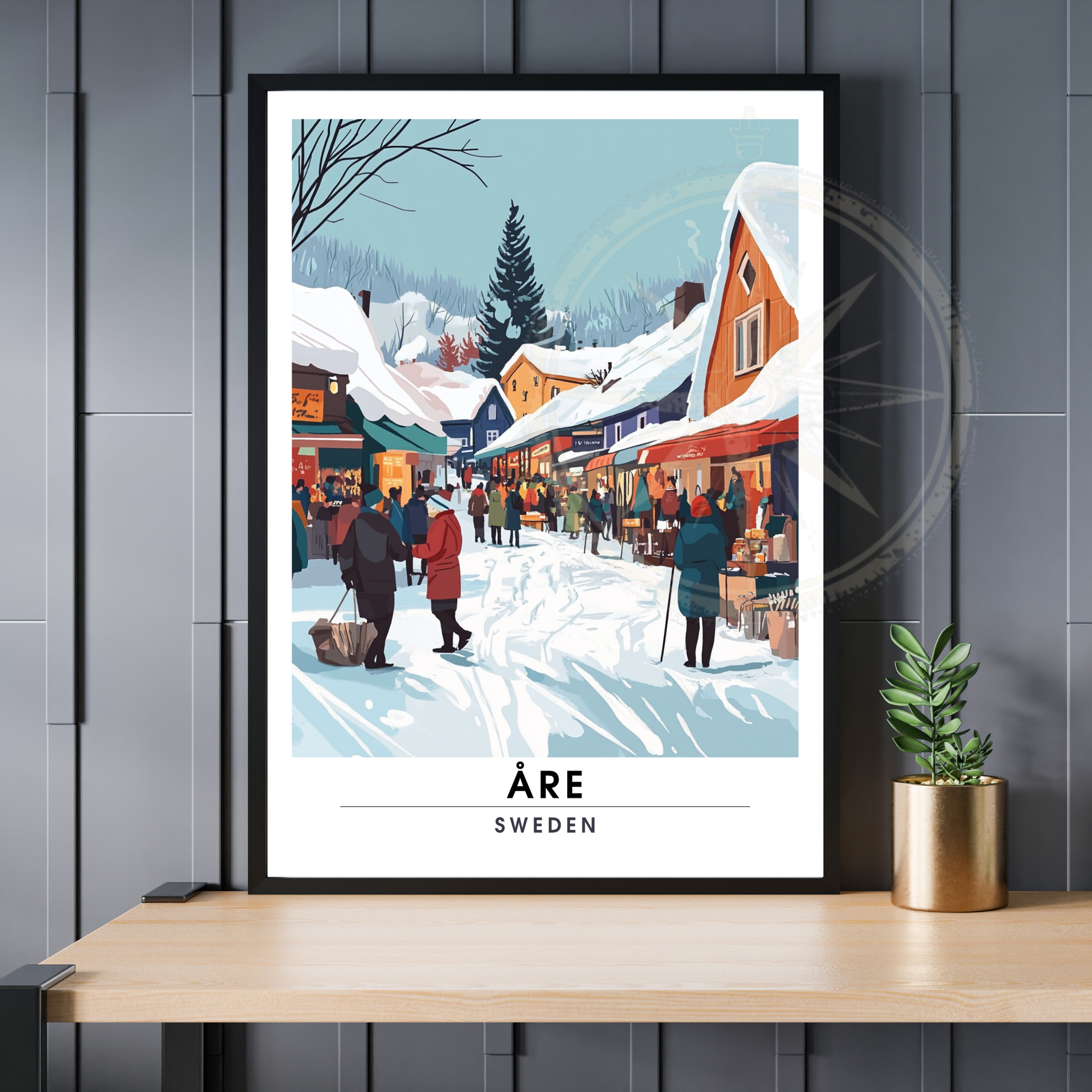 Affiche Åre | Impression de voyage Suède | Affiche Suède