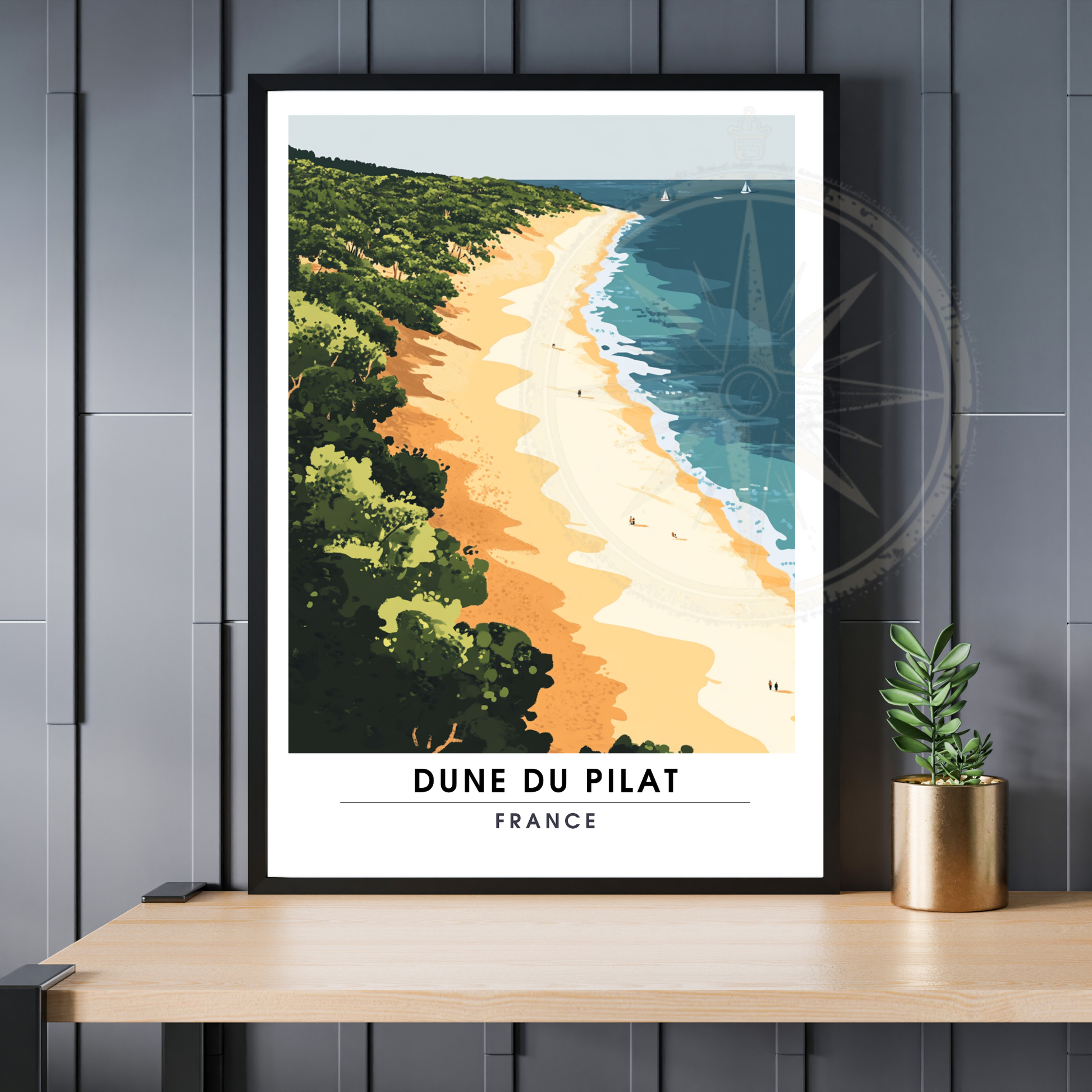 Affiche Dune du Pilat | Impression Dune du Pilat |  Affiche France