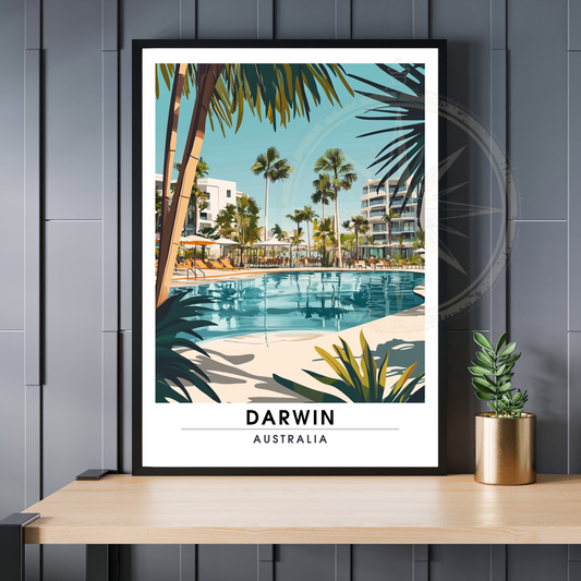 Affiche Darwin | Impression de voyage Australie | Affiche Australie