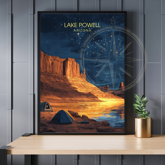 Affiche Lac Powell Arizona | Impression de voyage États-Unis | Affiche Lac