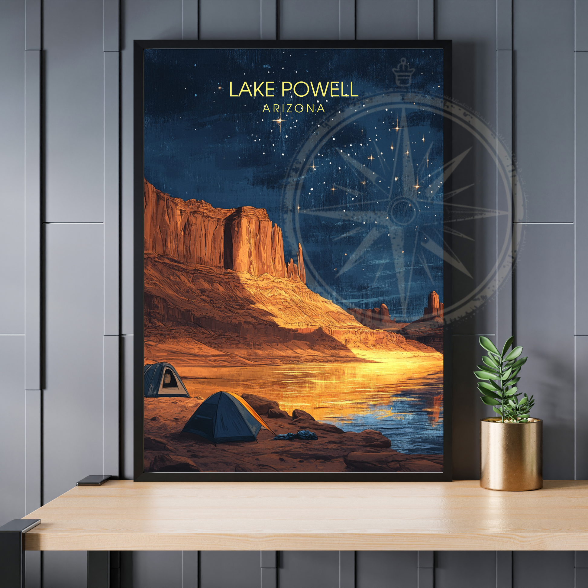 Affiche Lac Powell Arizona | Impression de voyage États-Unis | Affiche Lac