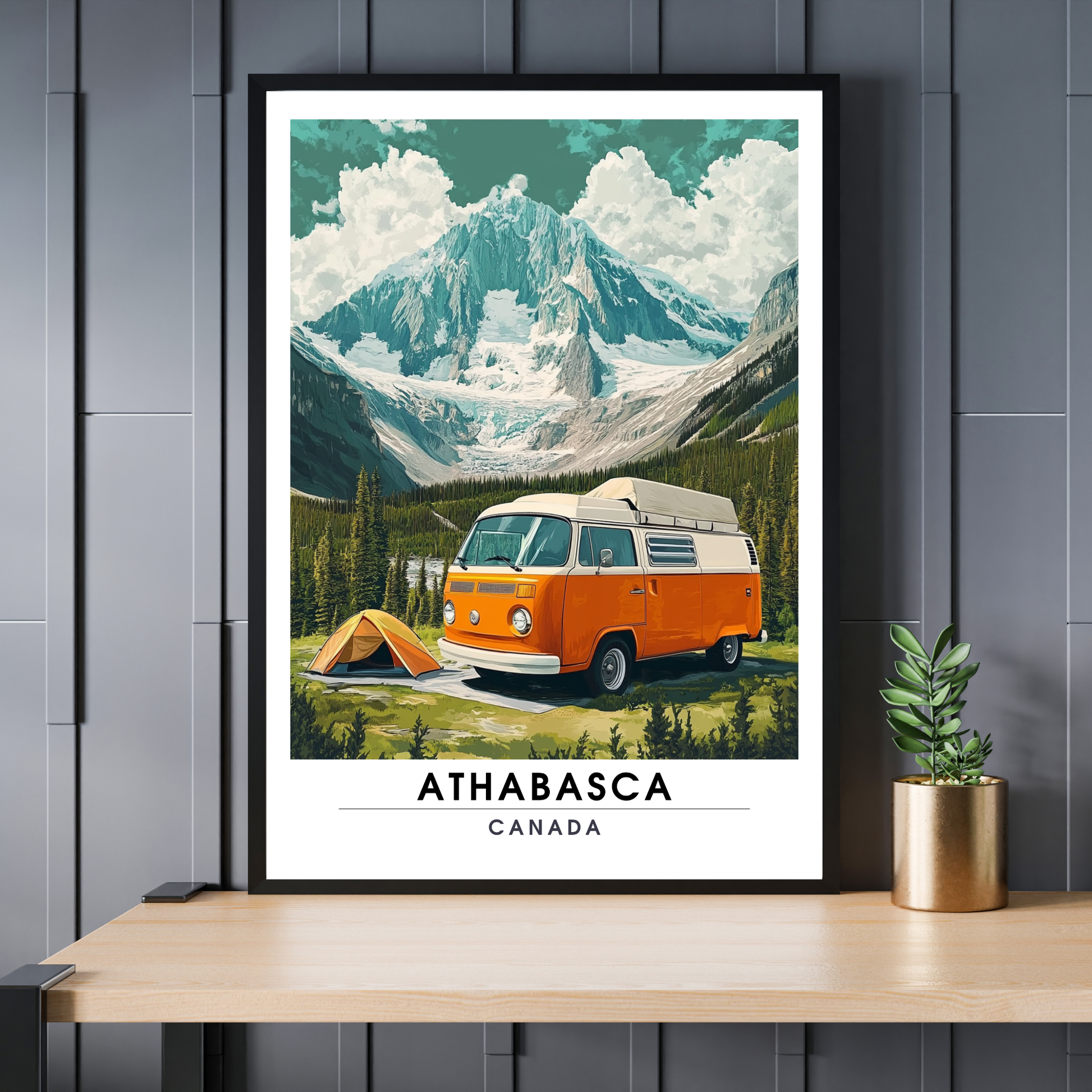 Affiche Glacier du athabasca | Poster de voyage Canada | Affiche Canada