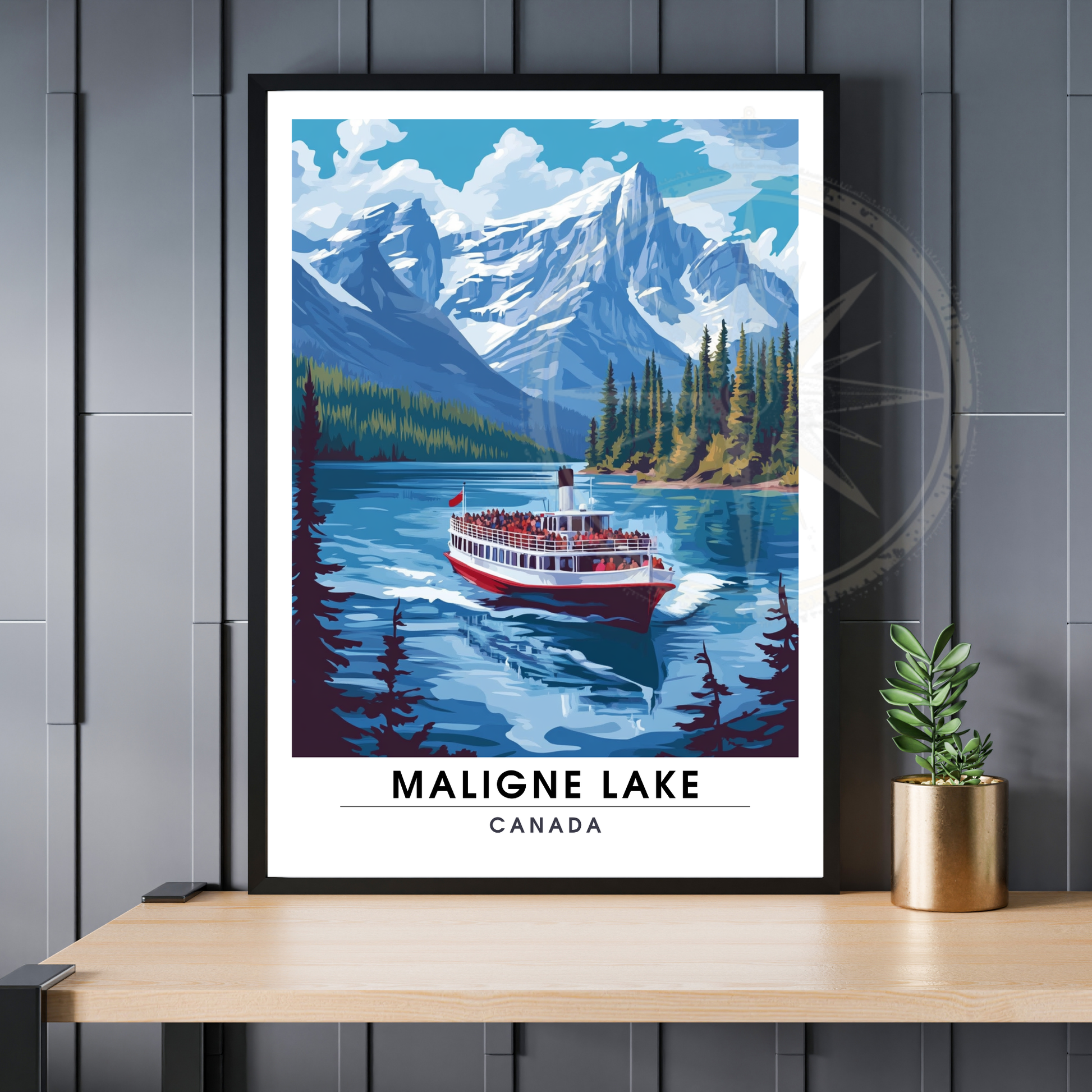 Affiche Lac Maligne | Poster Canada | Affiche Lac