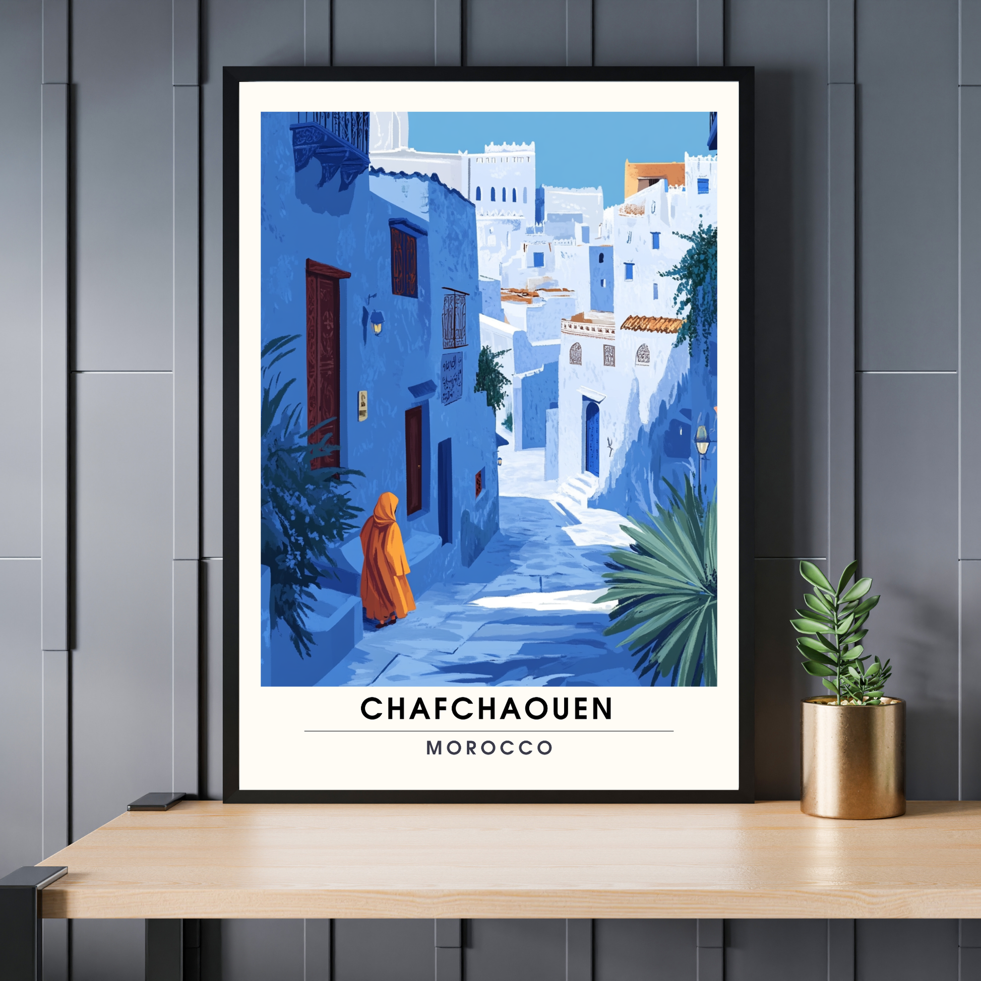 Affiche Chefchaouen | Poster Murale Maroc | Affiche Maroc