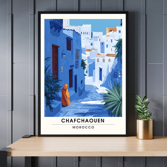 Affiche Chefchaouen | Poster Murale Maroc | Affiche Maroc