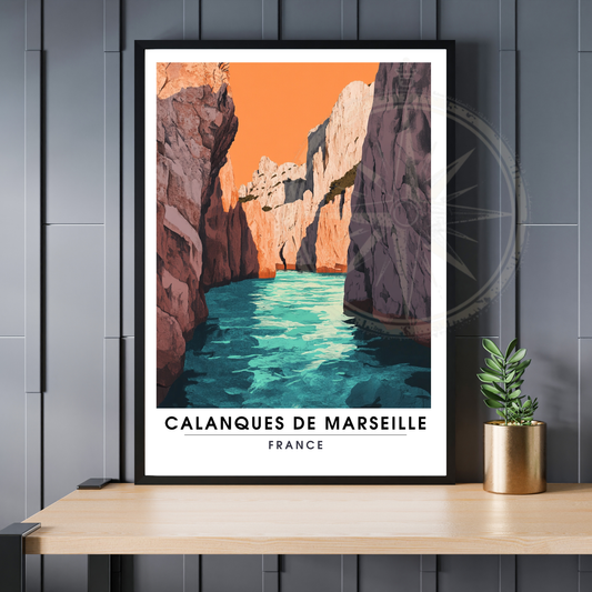 Impression France | Affiche Calanques de Marseille| Impression Calanques de Marseille