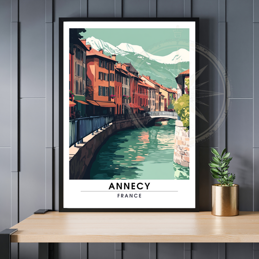Affiche Annecy | Poster de voyage France | Affiche France