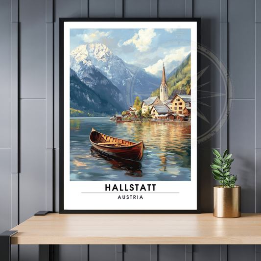 Affiche Hallstatt | Poster Autriche | Affiche Autriche