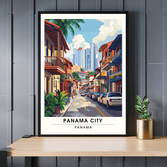 Affiche Ville de Panama | Poster décoratif Panama | Affiche Panama