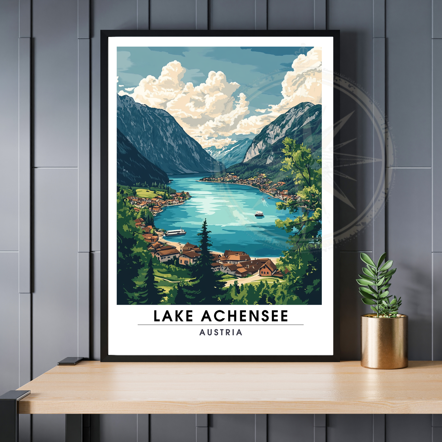 Affiche Lac Achensee | Poster Autriche | Affiche Lac