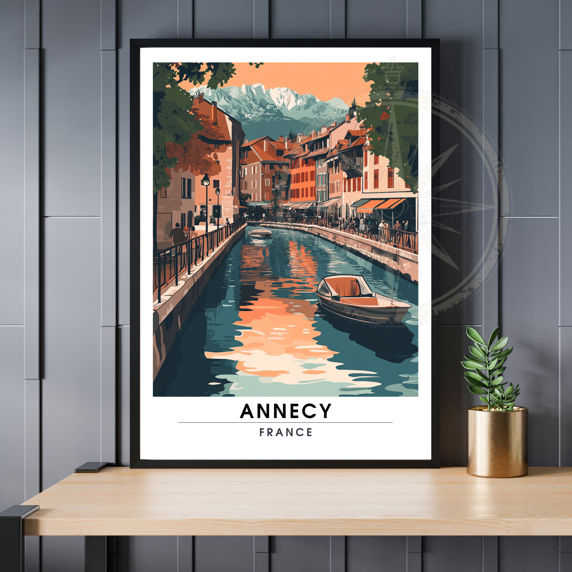 Affiche Annecy | Impression de voyage France | Affiche France
