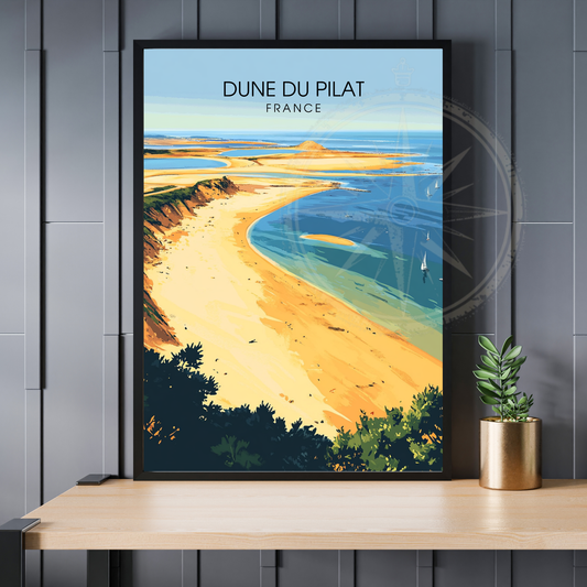 Affiche Dune du Pilat | Impression Dune du Pilat |  Affiche France