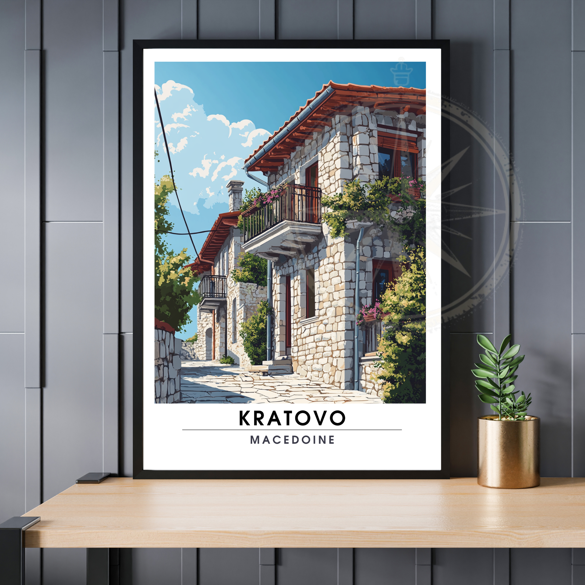 Affiche Kratovo | Poster de voyage Macédoine | Affiche Macédoine