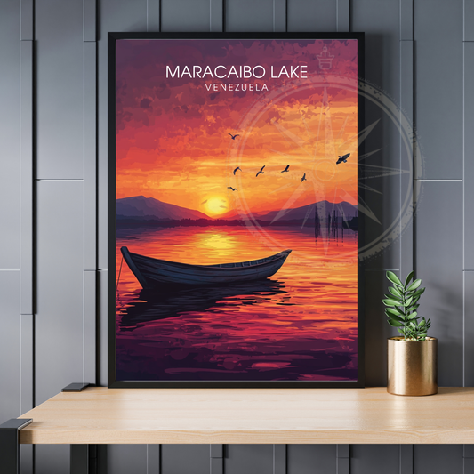 Affiche Lac Maracaibo | Impression de voyage Venezuela | Affiche Lac