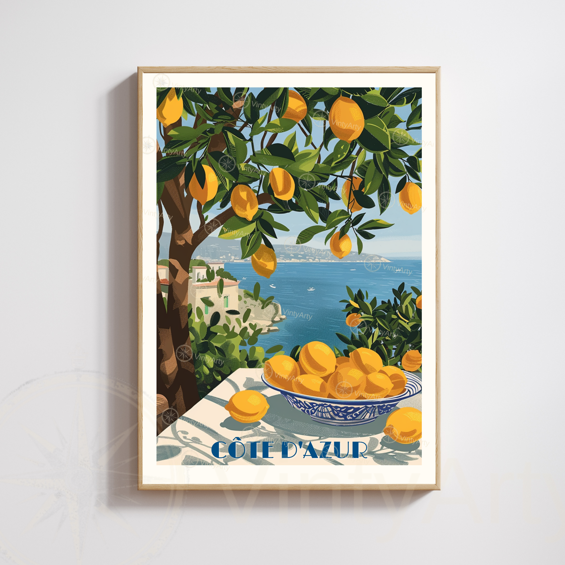 Affiche Côte d’Azur | Poster déco Côte d’Azur | Affiche France