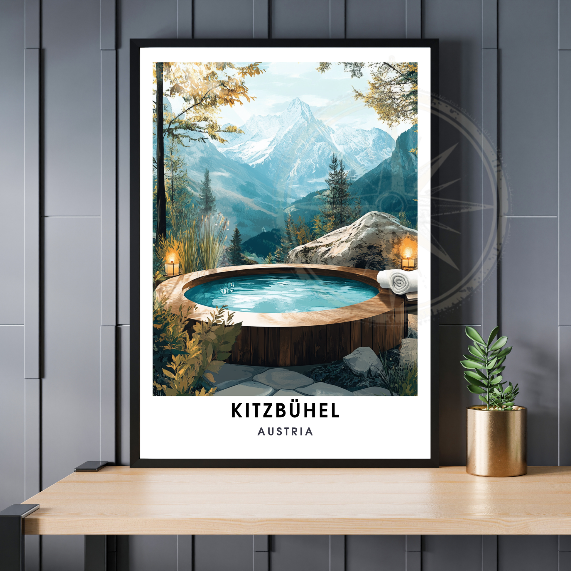 Affiche Kitzbühel | Poster décoratif Autriche | Affiche Autriche