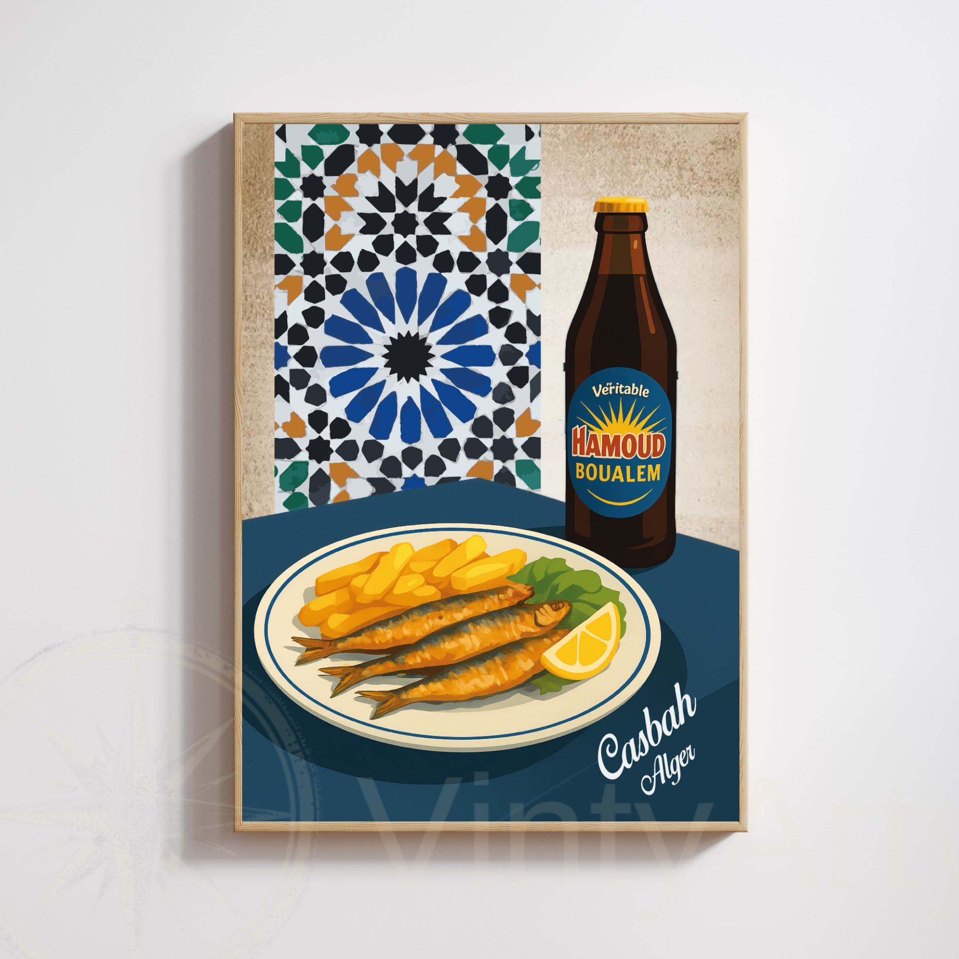 Affiche Alger | Poster déco Casbah | Affiche Algérie