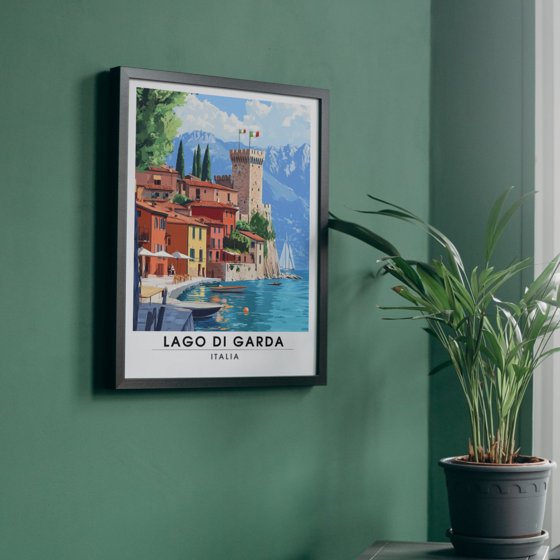 Affiche Lac de Garde | Impression de voyage Italie | Affiche Lac