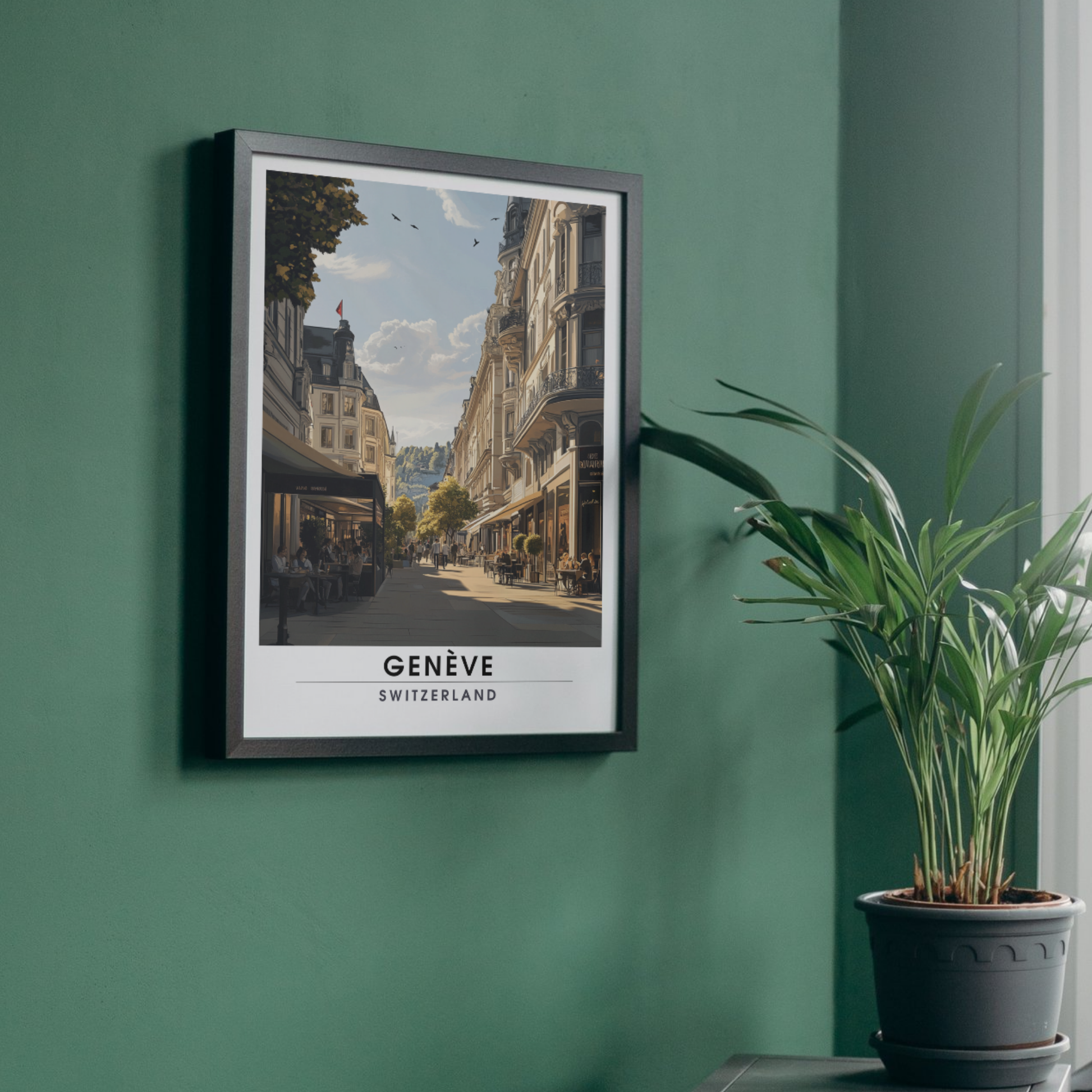 Affiche Genève | Poster de voyage Suisse | Affiche Suisse